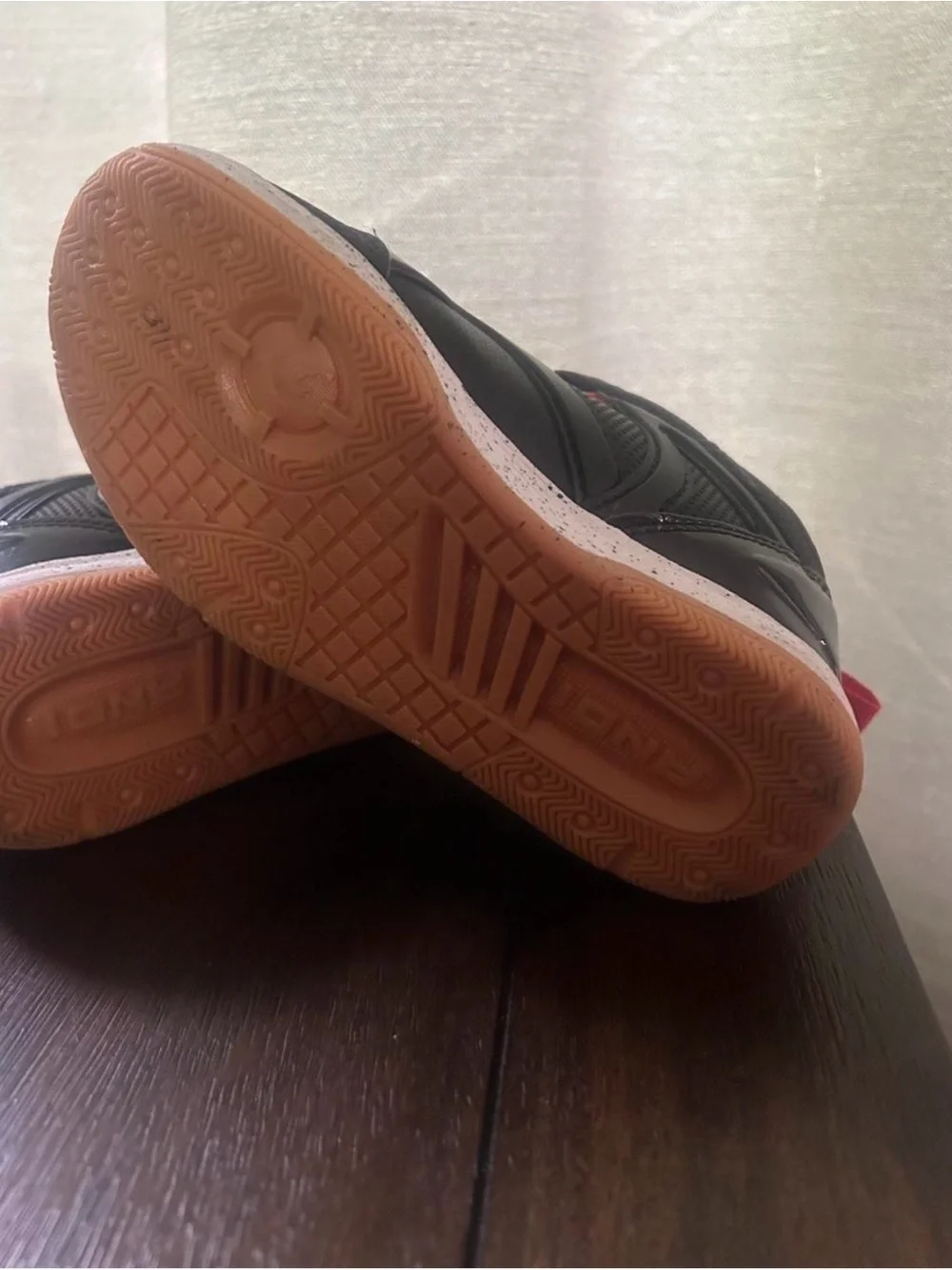 Kids High-Top Athletic Sneakers in Black & Red